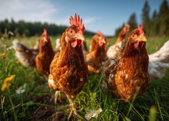 Корма для кур из плющеного зерна