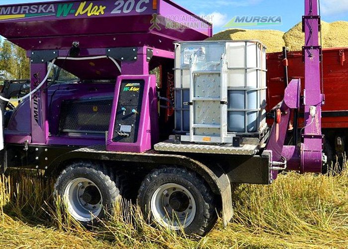 Дисковая мельница Murska W-Max 20С с элеватором в работе (ВИДЕО)